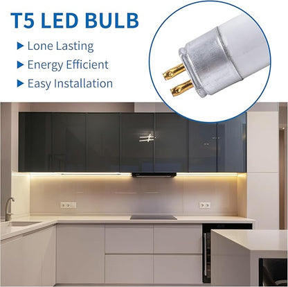 8 Pack 21 Inch F13T5/CW LED Replacement Bulbs, 4100K Cool White, T5 LED 9 Watts Replace Fluorescent Bulb with LED, Replacement Tube for Counter and Cabinet Fixture