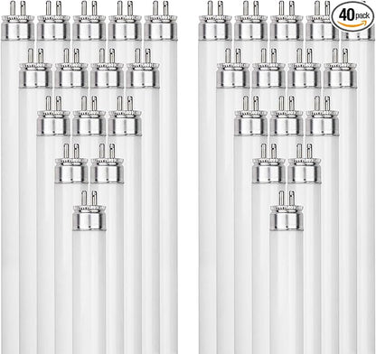 Sunlite 30330 F28T5/830 4 Foot T5 Linear Fluorescent Lamp, 28 Watts, 2500 Lumens, 3000K Warm White, Miniature G5 Bi-Pin Base, ROHS Compliant, High Performance Straight Tube, 40 Pack