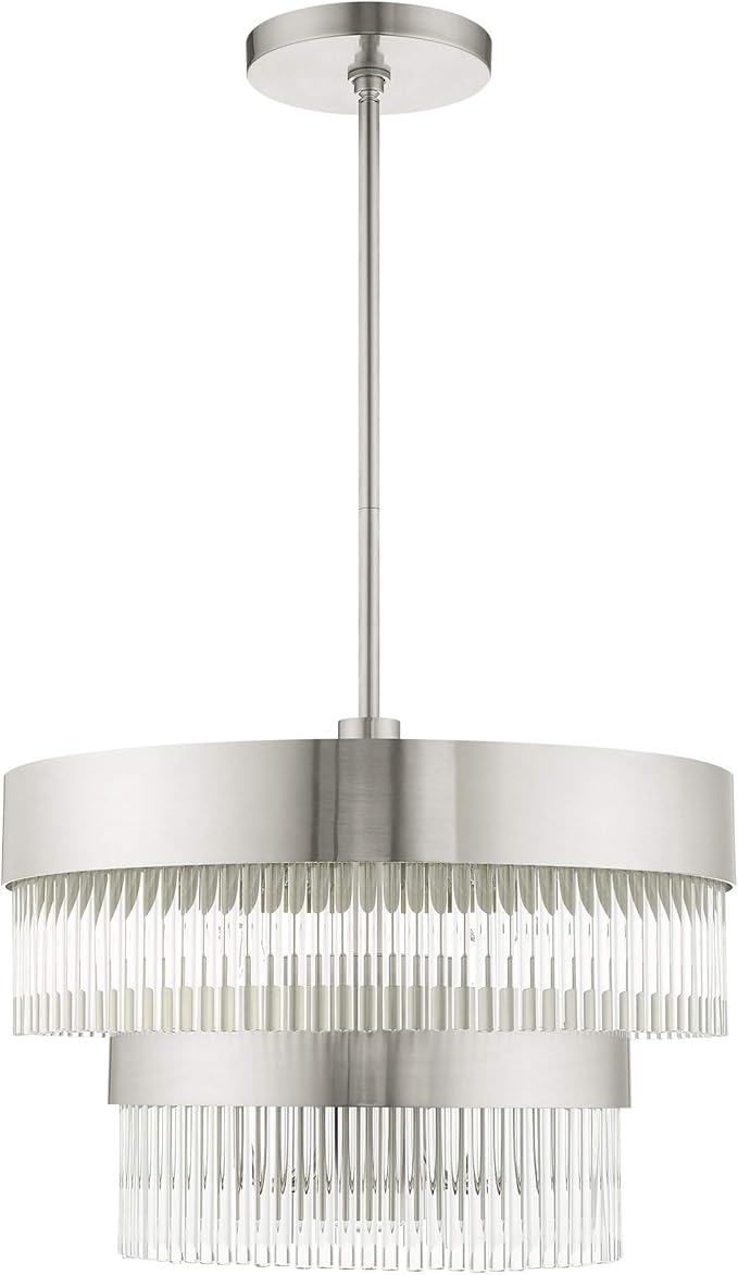 Livex Lighting 49824-91 5 Light Brushed Nickel Chandelier