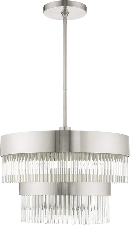 Livex Lighting 49824-91 5 Light Brushed Nickel Chandelier