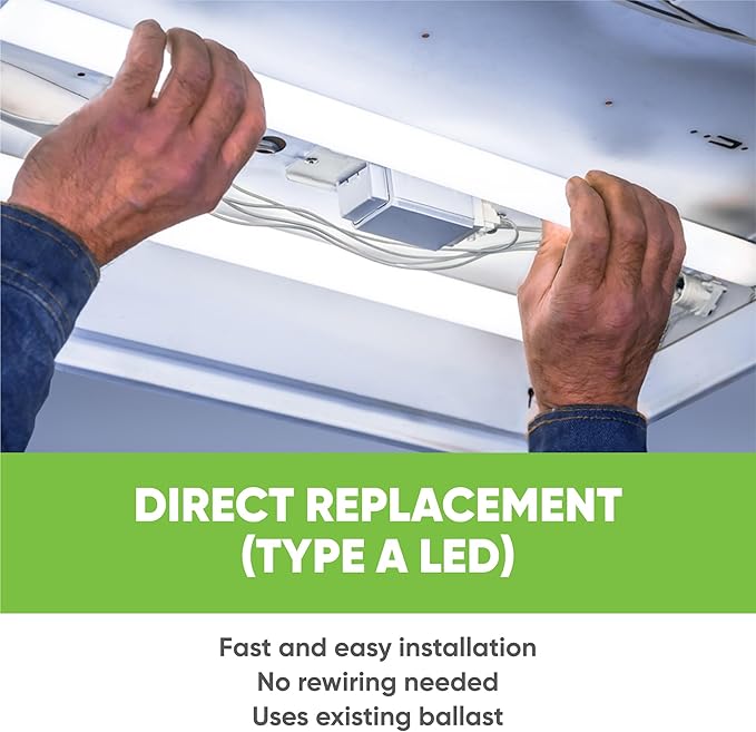 NYLL 30 in. R17D T12/HO Type A Plug & Play LED Tube (Single-Sided), Daylight (5000K) Direct Replacement for 40W F30T12/DSGN50/HO (Without Rewiring or Modification) Ballast Required!