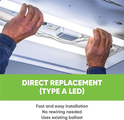 NYLL 30 in. R17D T12/HO Type A Plug & Play LED Tube (Single-Sided), Daylight (5000K) Direct Replacement for 40W F30T12/DSGN50/HO (Without Rewiring or Modification) Ballast Required!