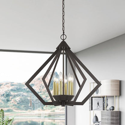 Livex Lighting 40926-04 6 Light Black Chandelier