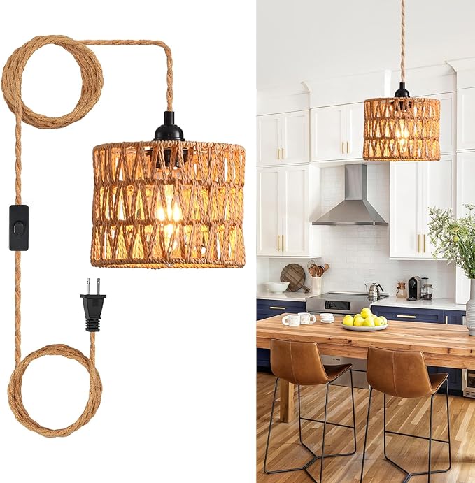 Farmhouse Pendant Lighting,Chandelier Industrial Pendant Light, Modern Kitchen Island Lights Fixtures Ceiling Hanging Dining Room Living Room