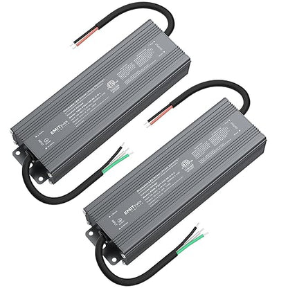EMITEVER Triac Dimmable LED Driver,2 Packs 150W Power Supply,AC 120V to DC 24V Transformer,Compatible with Lutron and Leviton Dimmers,for LED Lighting,Class 2,ETL Certified,Waterproof IP66