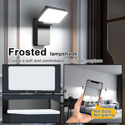40W LED Outdoor Wall Light, 3000LM 5000K No-Glare Porch Light, IP65 Waterproof Anti-Rust, 360° Adjustable Head for Yard, Garage, Above Door (8Pack)