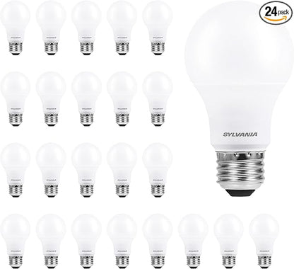 LEDVANCE Sylvania ECO LED A19 Light Bulb, 60W Equivalent, Efficient 9W, 7 Year, 750 Lumens, Non-Dimmable, Frosted, 5000K Daylight - 24 Pack (40987)