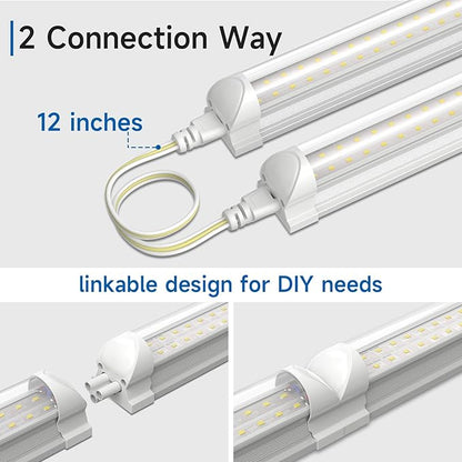 SHINESTAR Led Shop Lights, 40W 5000LM 5000K LED Shop Light Super Bright 75% Energy-Saving Linkable T8 Light Tube Integrated Fixture for Workshop Garage (4FT/40 Pack)