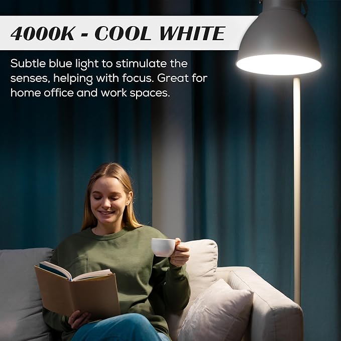 LED Light Bulb Dimmable Broad Compatibility 90 CRI 1000 Lumens 4000K 22,000Hrs BR30 (4 Pack)