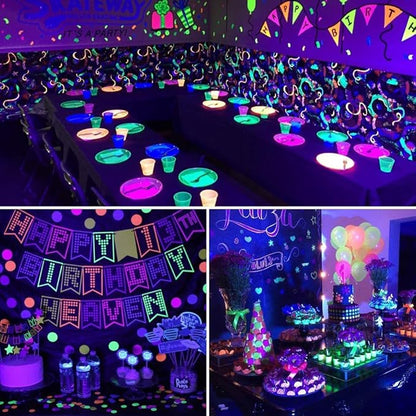 Ontesik A19 LED Black Light Bulbs,E26/E27 Base Dimmable Black Lights,12W UVA Level 395NM, Halloween Light Bulbs，Glow in The Dark，Fluorescent Poster, Body Paint,Neon Glow Party