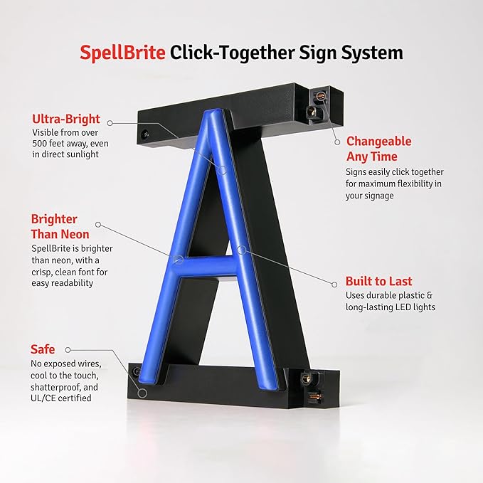 SpellBrite GYROS Sign | Restaurant-Related Sign with Neon Look, Blue LED Light | 21.3" x 6.3"