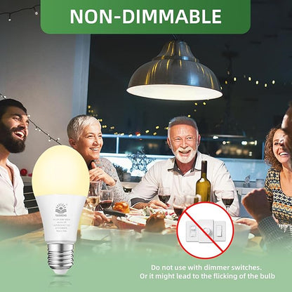 A19 LED Light Bulb, 100 Watt Equivalent LED Bulbs, 3000K Warm White, 1500 Lumens, Standard E26 Base, Non-Dimmable, 15W Super Bright Light Bulbs for Home, Office Lamp, ETL Listed(4-Pack)