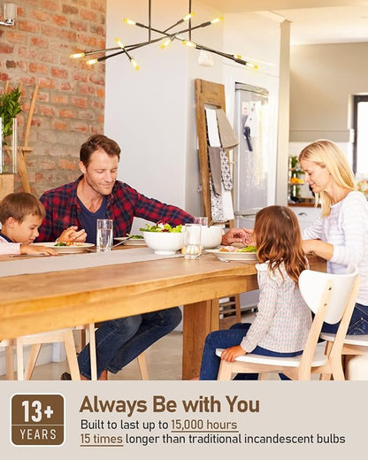 Leools E12 LED Tube Bulbs,T6 Tubular Edison Style LED Filament Bulb, 6W Dimmable Antique LED Bulb,E12 Base,Clear Glass,Warm White,2700K,750LM(60-75W Equivalent),7.3in,Pack of 6