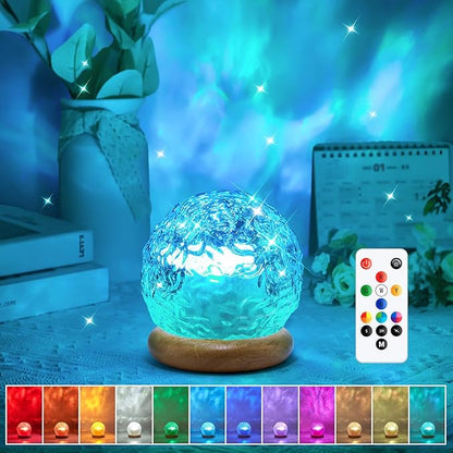 Teen Girl Gifts Trendy Stuff Ocean Lamps for Bedroom,18 Colors Northern Lights Projector Mood Lighting,Dimmable Night Light Projector Lights for Bedroom,Remote Aesthetic Room Decor for Teen Girls Gift