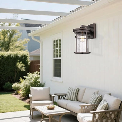 Casia Wall Sconce, Outdoor Lighting Fixture, 14.17'' H x 8.66'' W, Oil Rubbed Bronze, Lobby, Entryway, Patio, Porch, Balcony, UL Listed
