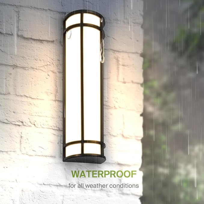 ASD LED 24" Half Cylinder Wall Light, Outdoor Patio Sconce | 3CCT, Stainless Steel, Waterproof, Energy Star, ETL Listed | 24W 1970LM 3000-5000K 100-277V | Exterior Lighting | Dark Bronze, 4 Pack