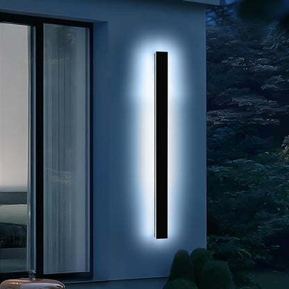 Mikeru 57" Outdoor Wall Sconce 6000K Cool White - IP65 Waterproof Black Exterior Light, Hardwired Wall Mounted Fixture for Porch, Patio & Entryway | Non-Dimmable Weatherproof Design