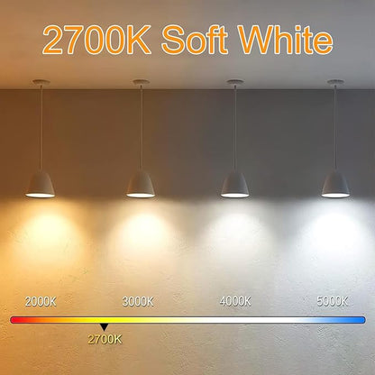 5 Inch Edison Bulb, 2700K Soft White E26 Led Bulb 6W Dimmable, 800LM T10/T9 Clear Glass Tubular Light Bulbs, AC 120V Equal 80 Watt Bulbs for Chandelier Pendant Wall Light - 6Pack