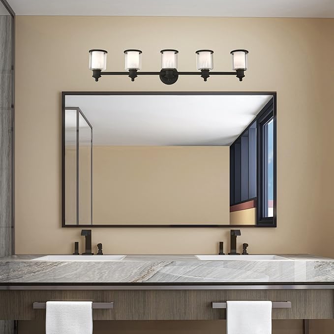Livex Lighting 40215-91 Transitional Five Light Bath Vanity from Middlebush Collection in Pwt, Nckl, B/S, Slvr. Finish, Brushed Nickel