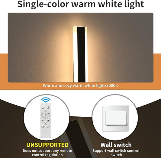Modern Long Outdoor Wall Light, 71inch Black Exterior LED Wall Sconce, IP65 Waterproof, 3000K Warm White, Frosted Acrylic, Linear Wall Mount Lighting for Patio, Garage, Porch, Gardens