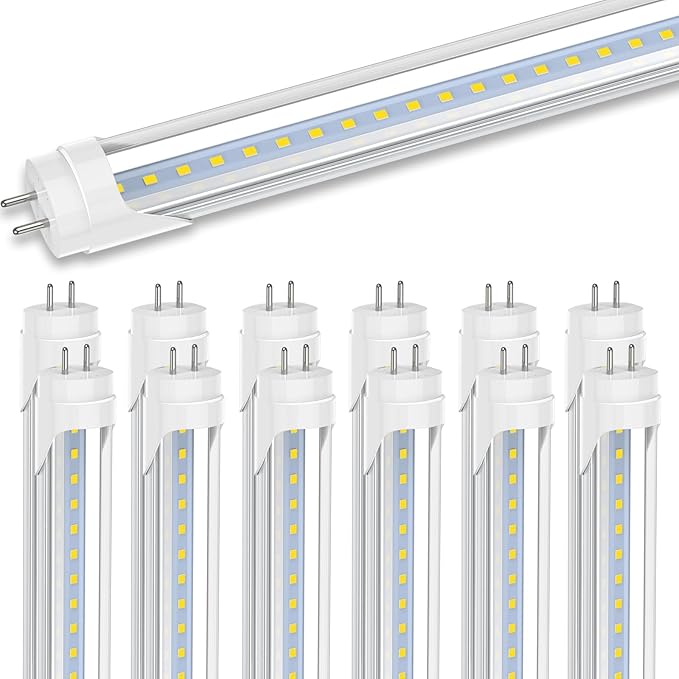 JESLED 36 Inch LED Tube Light, 3FT T8 Hybrid Type A+B, 14W 1600LM 5000K Daylight, Plug & Play or Ballast Bypass, F25T8 Fluorescent Replacement, Clear Cover, 12 Pack, ETL Listed