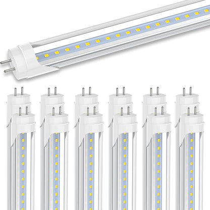 JESLED 36 Inch LED Tube Light, 3FT T8 Hybrid Type A+B, 14W 1600LM 5000K Daylight, Plug & Play or Ballast Bypass, F25T8 Fluorescent Replacement, Clear Cover, 12 Pack, ETL Listed