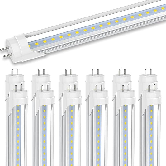 JESLED 36 Inch LED Tube Light, 3FT T8 Hybrid Type A+B, 14W 1600LM 5000K Daylight, Plug & Play or Ballast Bypass, F25T8 Fluorescent Replacement, Clear Cover, 12 Pack, ETL Listed