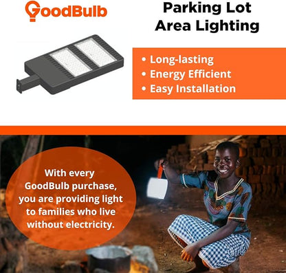 GoodBulb 283W Area Parking Lot LED Light High Output 34065 Lumens Wired 5000K Daylight HID Parking Lot Lighting Car Dealership Lighting 1 Pack