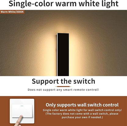 2 Pack 39.3inch Exterior Wall Light Fixture, Long Outdoor Modern Led Wall Lights, 3000K Warm White, 36W, IP65 Waterproof Linear Outside Porch Lighting for House, Garage, Fence, Garden