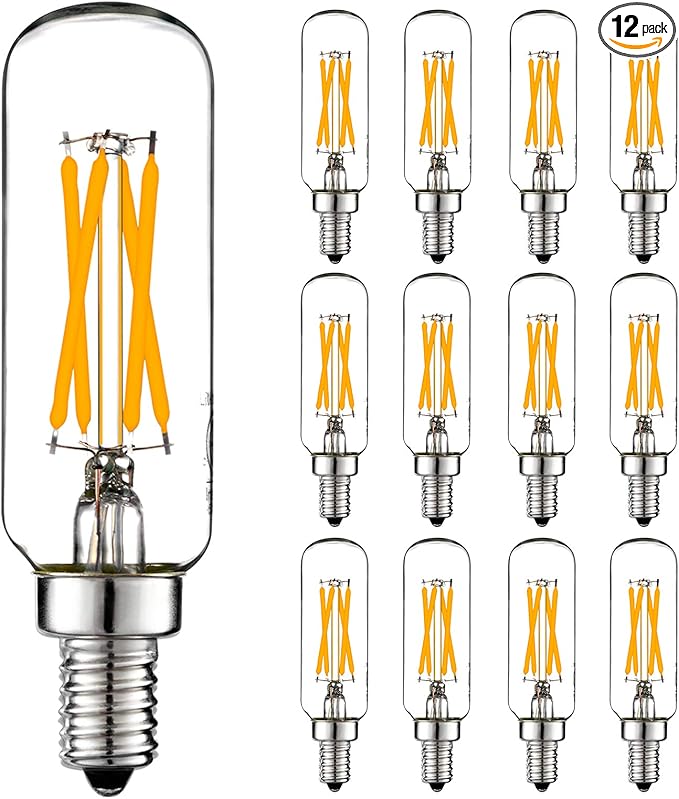 LiteHistory Dimmable E12 LED Bulb 6W Equal 60 watt led Light Bulb Warm White 2700K T6 T25 E12 Candelabra Bulb 60 watt for Chandeliers,Ceiling Fan,Pendant,Wall sconces AC120V 600LM e12 Bulb 12Pack