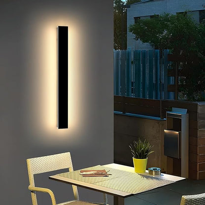 Mikeru 31.4inch Outdoor Wall Light Fixtures, 3000k Exterior Wall Sconces, Acrylic Invisible Exterior Wall Light for Porch Modern Outdoor Wall Mount Lighting for House Porch Patio Garage