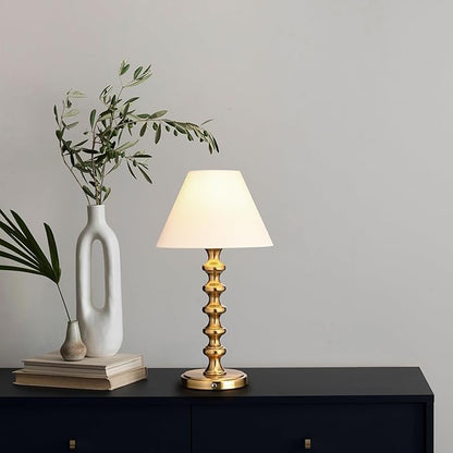 O'Bright Ember Rechargeable Table Lamp (Antique Brass_Baluster)