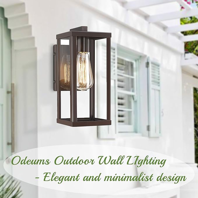 Outdoor Wall Sconce, Exterior Wall Mount Lights, Outdoor Wall Lamp, Exterior Wall Lighting Fixture,Front Door Wall Mount Lighting, Exterior Waterproof Wall Lantern for Garage,Patio (1 Pack)