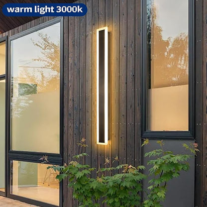 2 Pack 79inch Modern Outdoor Light LED 3000K Outdoor Wall Lights IP65 Waterproof Black Garage Door Lights for House Garden Patio