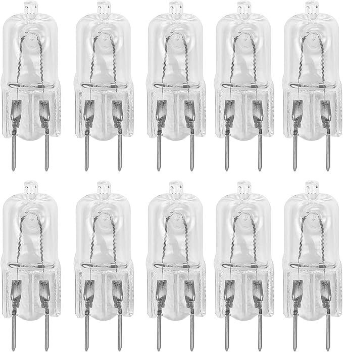 Value 10 Pack G8 100W 120V Dimmable Halogen Light Bulb Replacement Puck Lighting 120 Volt Under Counter Mount Fixture Cabinet Range Kitchen Pendant Shelf Lamp 2 Prong Clear Lense 100 Watt Warm White