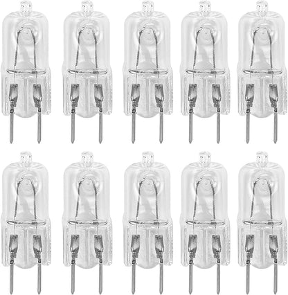 Value 10 Pack G8 100W 120V Dimmable Halogen Light Bulb Replacement Puck Lighting 120 Volt Under Counter Mount Fixture Cabinet Range Kitchen Pendant Shelf Lamp 2 Prong Clear Lense 100 Watt Warm White
