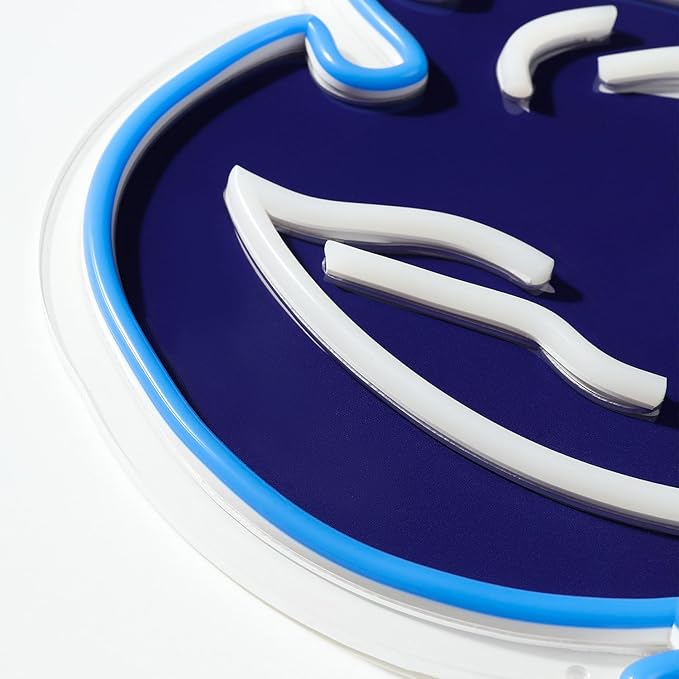 Saturday Neon Officially Licensed Duke Blue Devils LED Neon Sign – 12.64" W x 15" H Blue-Emitting Wall Light with Adjustable Brightness, Inline Dimmer Switch, USB Powered with Outlet Adapter – College Wall Décor