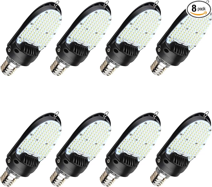 LED Shoebox Corn Light Bulb, 75W/95W/115W Power Selectable LED Retrofit Kits - 5000K E39 Rotatable Mogul, 16100LM 180° Commercial Paddle Bulb for Parking Lot, Wall Pack, Flood Light Retrofit (8)
