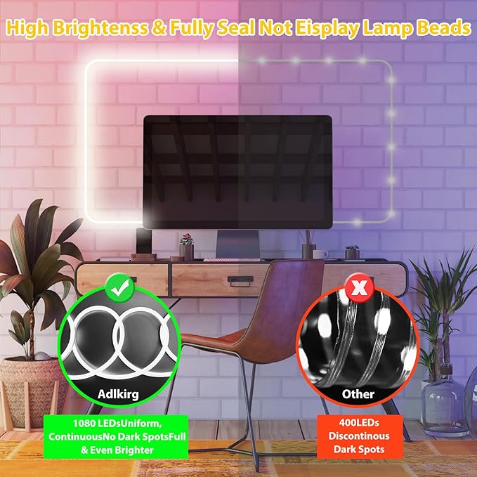 65.6FT LED Neon Rope Light, Connectable & Cuttable 6000K Daylight Neon Lights, IP65 Waterproof Indoor/Outdoor Rope Lighting for Home & Commercial Use, ETL Listed 120V, Uniform Glow