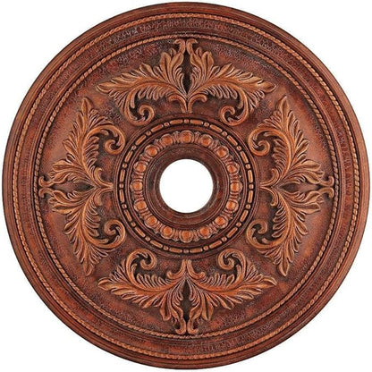 Livex Lighting 8210-30 Ceiling Medallion, Crackled Greek Bronze Medium
