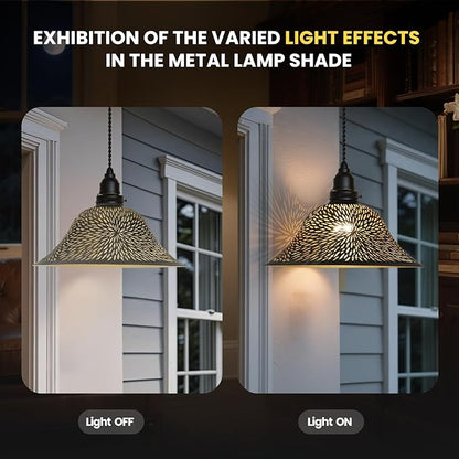 Ceiling Fan Light Covers, Pendant Light Shade Replacement with 1.65" Fitter, ALUCSET 5.5" Height and 12.2" Diameter, Metal Bell Cover for Chandelier Wall Sconces Etched Chrysanthemum Bronze and Gold
