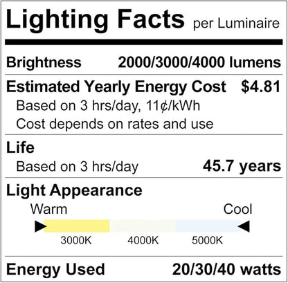 LUXRITE Dusk to Dawn LED Modern Outdoor Wall Lights, 12", Up or Up and Down Light, 3CCT 3000K-5000K, Waterproof Square Wall Sconce, 20/30/40W, Dimmable, IP65, ETL - Porch Patio Garage (2 Pack)