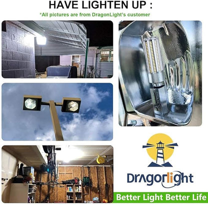 DragonLight 50W Corn LED Light Bulb (350 Watt Equivalent) E26/E39 Large Mogul Base LED Lamp 6000K Daylight 6,000 LM