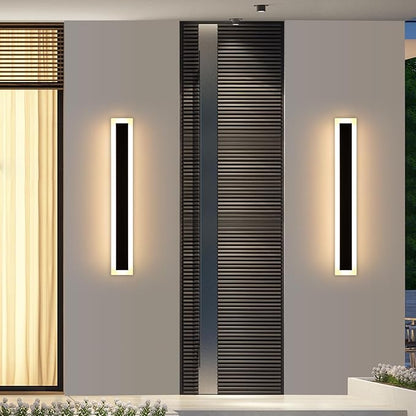 Mikeru Upgraded Widened 2pack 39.3inch Long led Wall Light Fixtures, 10%-100% Dimmable Outdoor Wall Lights Exterior Front Porch Light 3000-6000k Outdoor Light Fixtures Wall Mount for Basement, Garage