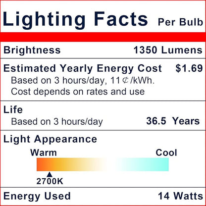 Explux Commercial-Grade LED PAR38, 120W Equivalent, 1350 Lumens, 40000 Hours, Classic Full Glass Flood Light Bulbs, Dimmable, Waterproof & Anti-Ageing, Soft White 2700K Spotlight, 6-Pack