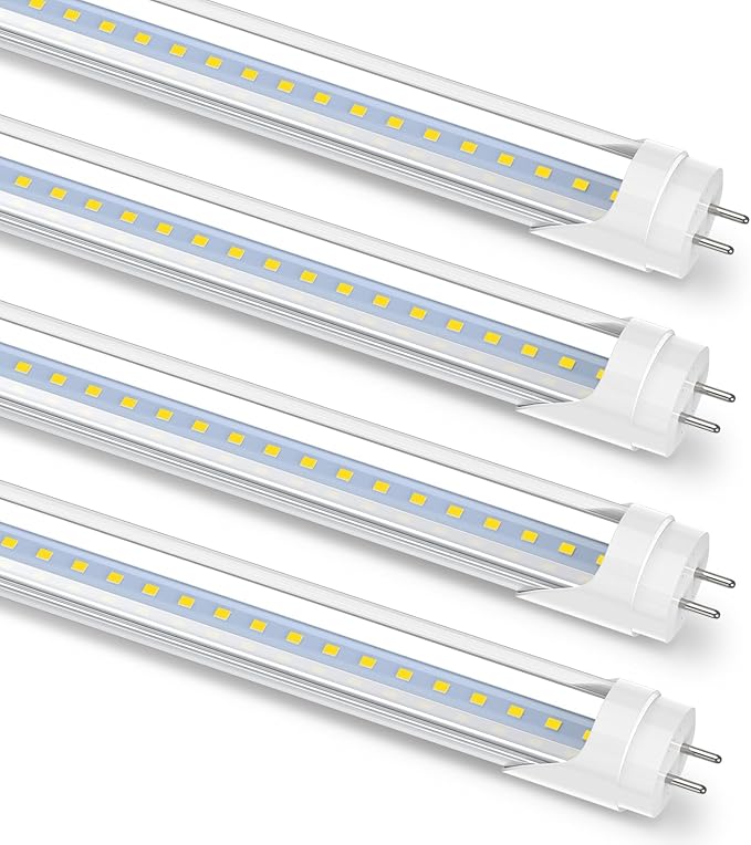Romwish 36 Inch T8 LED Tube Light, 14W(30W Equiv.), 1600LM, 5000K Daylight, Type A+B Plug & Play or Ballast Bypass, F25T8 Fluorescent Replacement, Double-Ended Power, Under Cabinet Light, 4 Pack