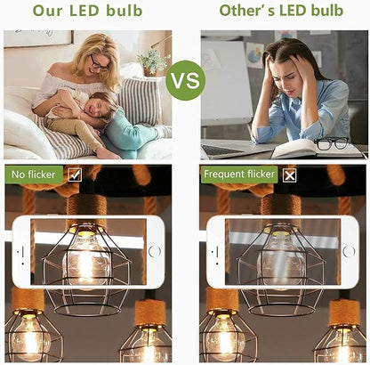 G25 LED Globe Edison Light Bulb,Vintage Dimmable LED Filament Light Bulb E26, 6W Equivalent to 60W,Neutral White 4000K, G25 Glass Edison Style for Bathroom Makeup Mirror 6 Pack