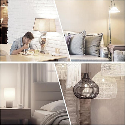 dalattin A19 Vintage LED Edison Bulbs, 60W Equivalent Light Bulbs, 5000K Daylight White, Clear Glass Filament Bulb, Efficient 8W, E26 Base, 800 LM, CRI80+, Non-Dimmable for Home, Farmhouse, 24 Pack