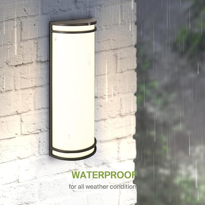 ASD 18 Inch LED Outdoor & Indoor Wall Mount Light Fixture - Oil Rubbed Bronze Modern Wall Sconce Lighting - 20W 120-277V 3000K 4000K 5000K Dimmable Front Door & Patio Exterior Lights - ETL, 2 Pack