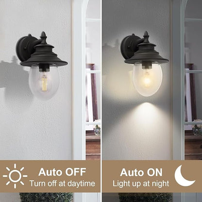 Kalium Outdoor Porch Light Fixtures, Upgrade Dusk to Dawn Sconce Lighting Exterior Wall Sconce Decor for Front Door House